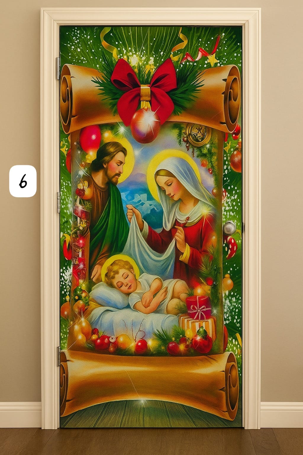 Forro Navideño puerta