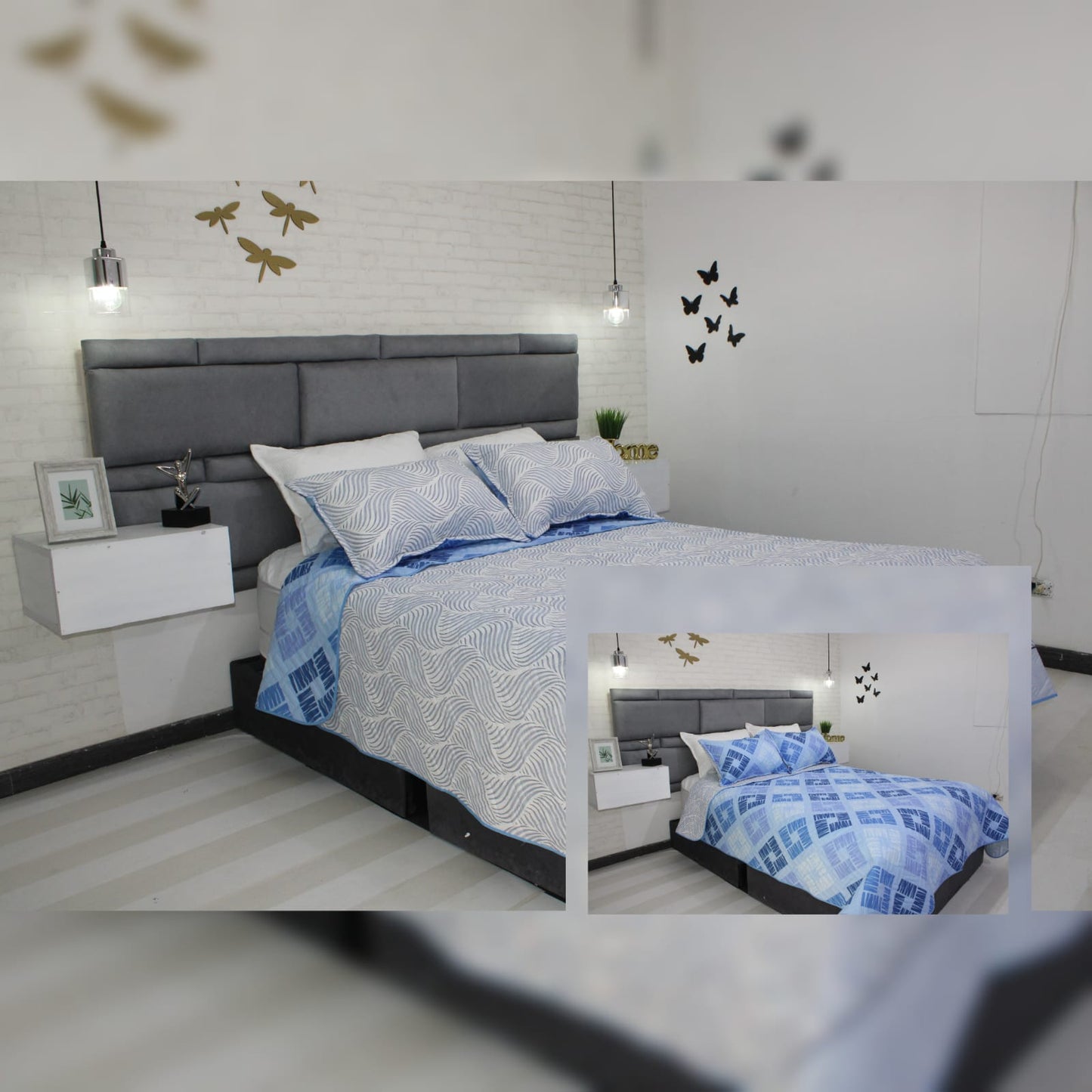 Cubrelecho Doble Faz - Blue