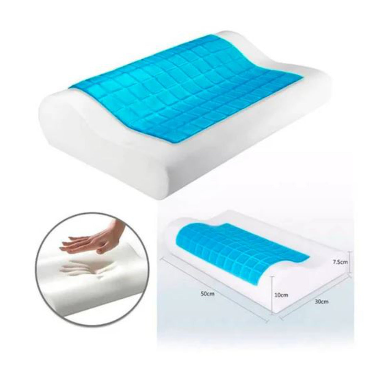 Almohada Memory Pillow  Cool Gel + Funda