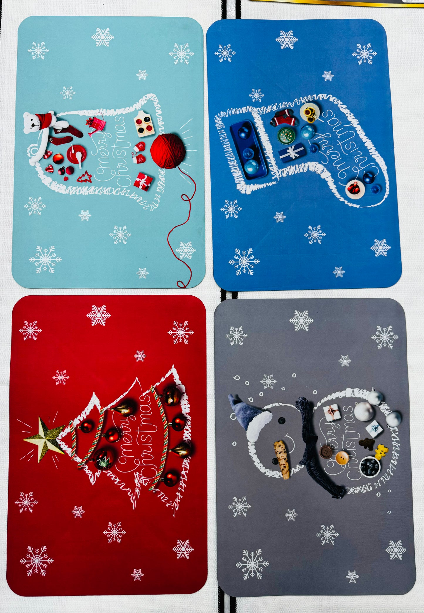 Set 4 Tapetes Navideños 40x60cm