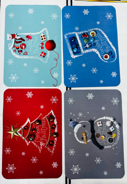 Set 4 Tapetes Navideños 40x60cm